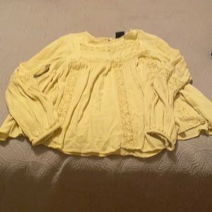 Scoop long sleeve blouse